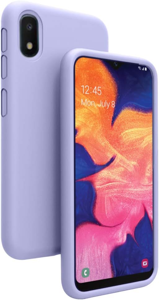 Vinve Liquid Silicone Case for Samsung Galaxy A10e, Gel Rubber Full Body Protection Shockproof Cover Slim Fit Drop Protection Case (Purple.)