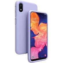 Vinve Liquid Silicone Case for Samsung Galaxy A10e, Gel Rubber Full Body Protection Shockproof Cover Slim Fit Drop Protection Case Purple.
