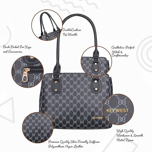 Image of Keywest Women's Penguin Satchel Tote Handbag for Women | Ladies Purse | Stylish Shoulder Bag | Gift For Woman