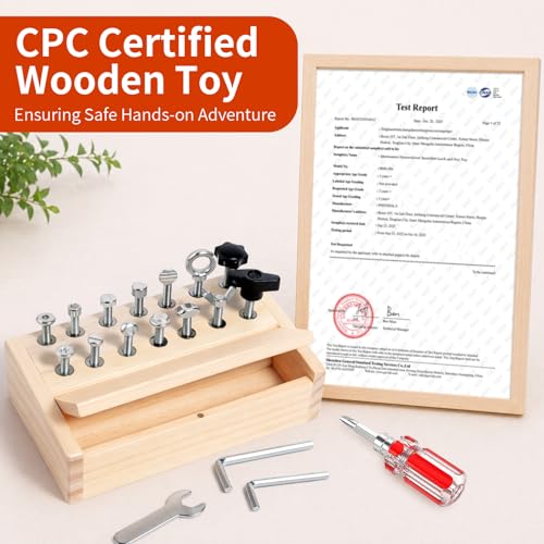 Image of INIFEIDALA Kids Tool Set,Montessori Educational Toys for 3 4 5 Year Old | Montessori Screwdriver Board Set,Sensory Preschool Learning,Toddler Travel,Fine Motor Skills,STEM Toys