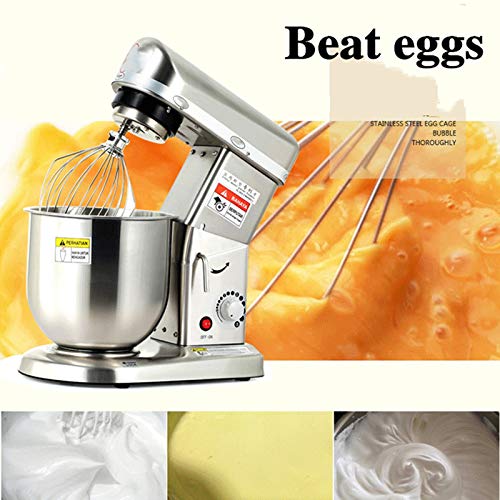 7L Planetary Küchenmaschine Kitchen, 500W Knetmaschine Maker 3 Speed Edelstahl Elektrische Küchenmaschine, Justierbare… – Bild 3