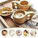 2pcs Wooden Camping Mug, Kuksa Wood Camp Mug with Leather Lanyard Nordic Style Wood Drinking Cup Portable Hiking Tableware