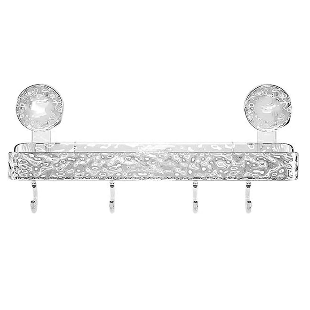 Asyduey Light Luxury Style Punch-Free Storage Rack, Suction Cup Shelf, Shower Dispenser Soap Organizer