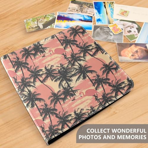 Álbum de fotos ALAZA con portadas de cuero PU multicolor, diseño de 3 anillos, 20 hojas autoadhesivas, tamaño 11.8 x 11.2 x 1.5 pulgadas miniatura 4