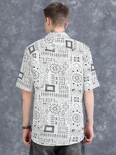 Image of StitchX Men's Half Sleeve Aztec Printed Cuban Collar Shirt