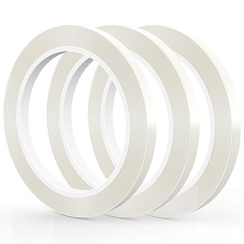 GLAMFIELDS 3 rollos de cintas florales de 14 pulgadas de 60 yardas, cinta floral transparente, cinta floral blanca para envoltura de tallo de ramo,