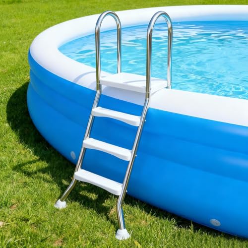 Escalera para piscina de 3 pasos en acero inoxidable miniatura 1
