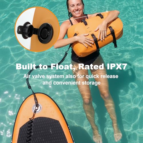 Image of IPX7 Waterproof Backpack for Kayaking, Paddle Boarding, Boating, Premium 30L Dry Bag with Resin Zipper, Airtight Rugged Gear Protection Large Capacity for Men, Water Sports, Surfing, Orange