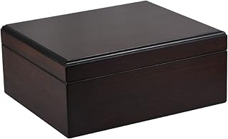 Cigar Humidors, Cigar Humidor Box,Matte Mahogany Core Cigar Humidor 6 Piece Set Accessories Smoking Storage Box,Handcrafted Cedar Humidor with Hygrometer