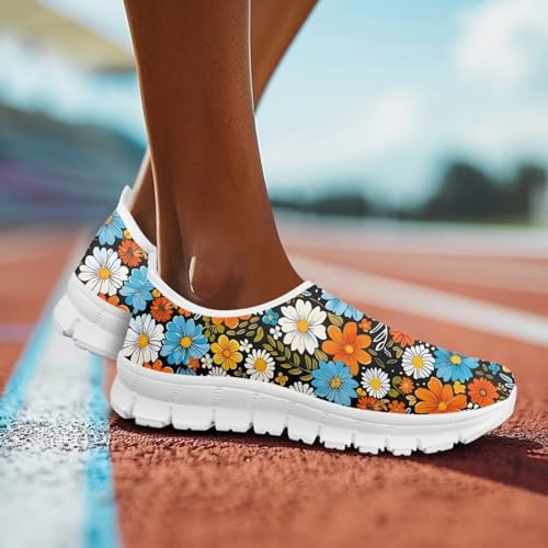 Jeiento Boho Blossom Womens Casual Loafer Slip On Lightweight Comfort Travel Walking Flats Shoes4