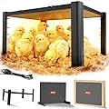 PETNF Chicken Coop Heater & Chick Heat Plate - 11.8x15.8in for Hen Warmth & 10-20 Chicks, 3-Way Adjustable Stand, 95-167°F 140W Efficient Heating, Durable Safe for Brooders/Coops, Farmers & Pet Owners