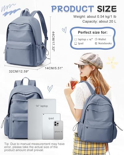Dark Blue Backpack for School Women Girls, Waterproof Bookbag Cute High School Backpackss for Men Teen Boys, Lightweight Travel College Backpack Mochilas Escolares para Casual Daypack Rucksack4