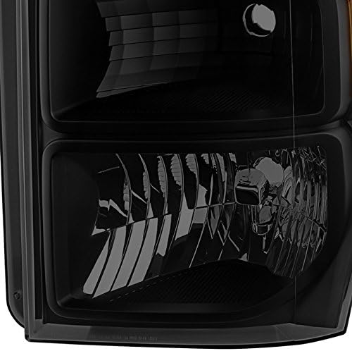 AKKON - For Black Smoke 11-16 Ford F250/350/450/550 Superduty Pickup Truck Headlights Lamps Direct Replacement
