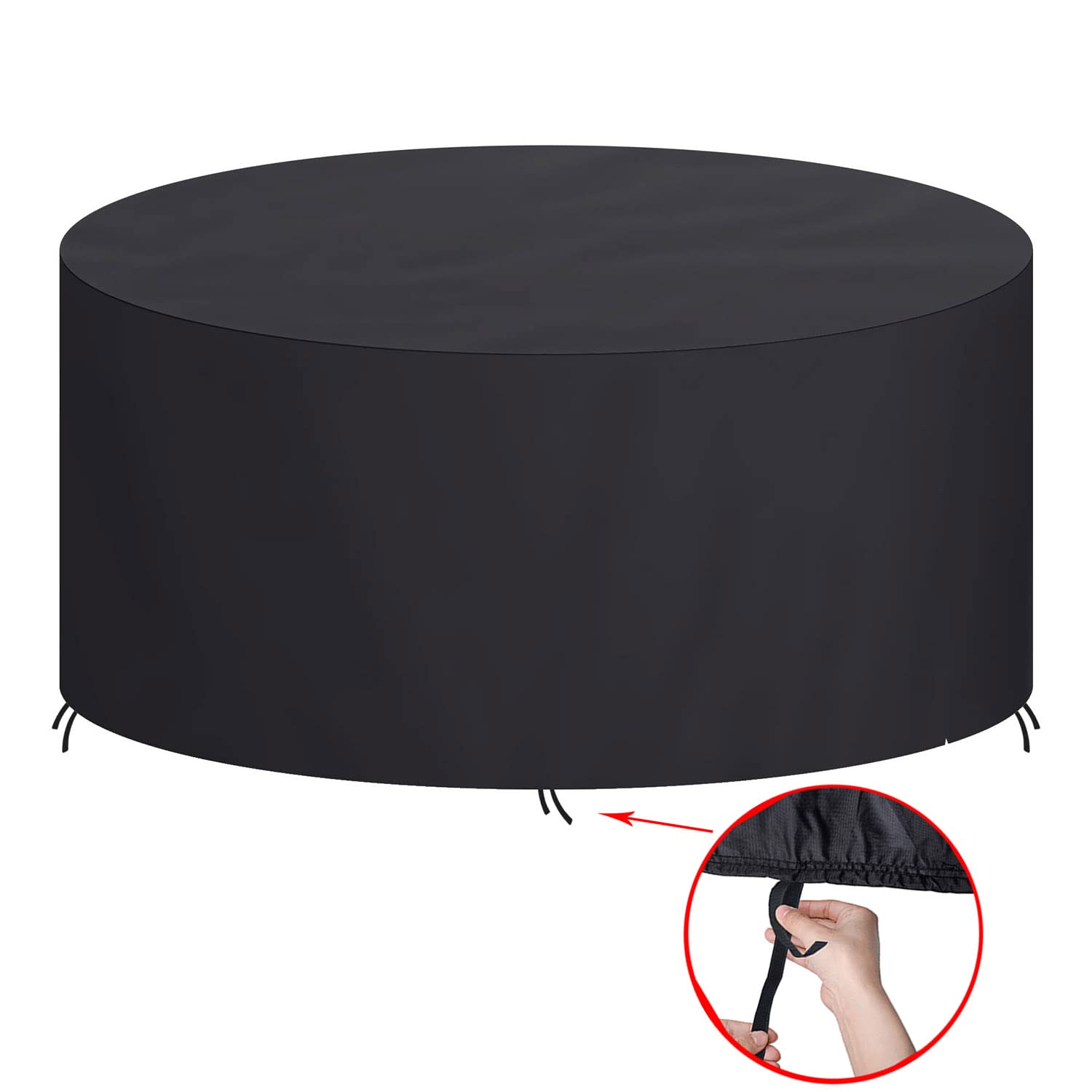 Copertura Per Mobili Da Giardino - Impermeabile, Antivento, Traspirante, Nero, Misura 131 - Foto 13