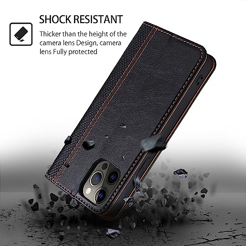 Arseaiy Case For Huawei Mate 20 Pro Flip Phone Case Shockproof Pu Leather Wallet Case Cover With Card Holder Kickstand Shell Black #TOP2