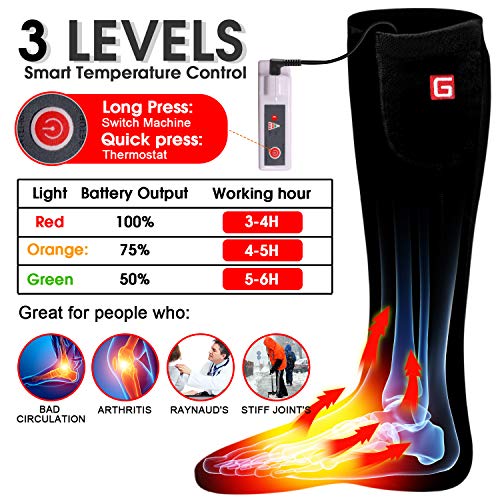 Autocastle-Heated-Socks-for-Men-Women-Rechargeable-Battery-Socks-Electric-Socks-for-Chronically-Cold-Feet-Winter-Warm-Thermal-Socks-Washable-Unisex-Foot-Warmer-for-Hunting-Skiing-Cycling