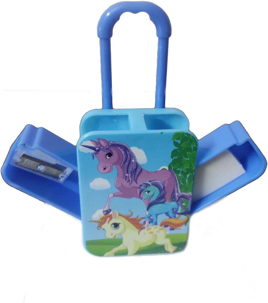 AK Store (Pack of 1) Cute Unicorn Cartoon Design Trolley Suitcase with Pencil Eraser and Sharpener, Stationery for Kids School Boys Girls, Birthday Return Gifts (B0BJ7VH4VS) Amazon Price History, Amazon Price Tracker