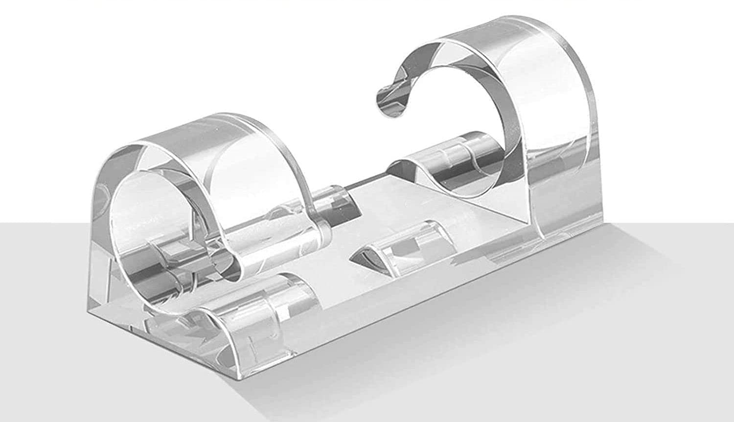 Wire Clips for Cable for Wall Pack of 40 Pcs Cable Clips with Strong Self-Adhesive Wire Holder for Car, Office and Home Wire Organizer Accessories Office,Laptop, Computer (Transparent)