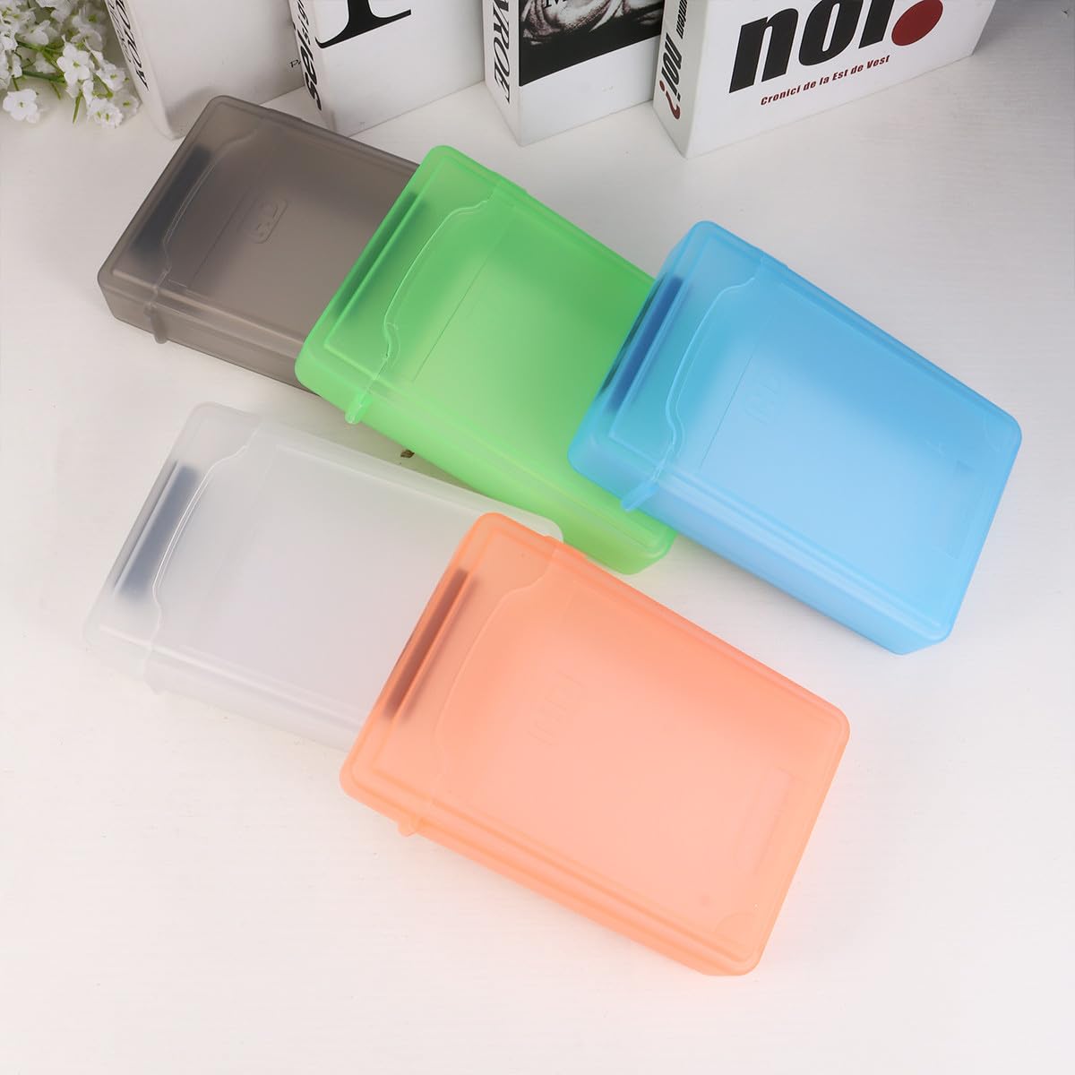 5 Pezzi Custodia Protettiva per Hard Disk Colori Misti Organizer Accessori Digitali con Chiusura Sicura Resistente Urti e Cadute per Conservazione Desktop e