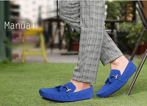 Mens Casual Suede Leather Tassels Driving Penny Loafers Boat Shoes4