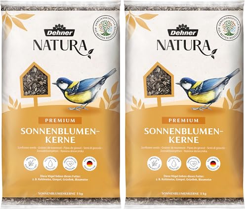 Dehner Natura Premium Nourriture pour Oiseaux Sauvages, graines de Tournesol, 5 kg (Lot de 2)