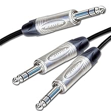 Balanced duplicator summing lead Sommer Peacock Dual Balanced Shotgun Twin Cable Neutrik Silver Straight TRS 1/4" Stereo Jacks High quality, durable, flexible cables Y-Cable, Splitter, Summing, Insert, Daisy Chain Cable