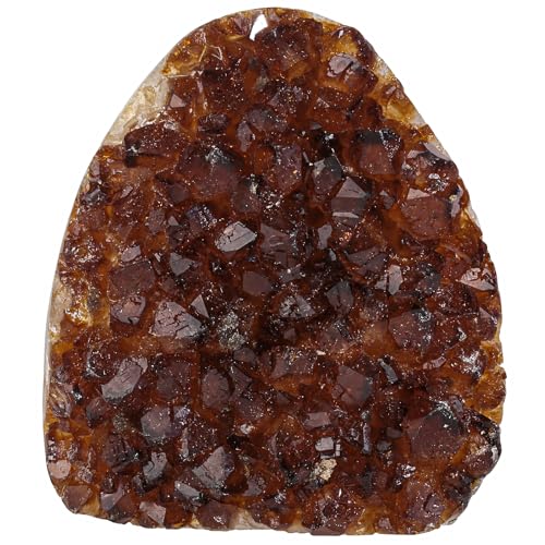 dssmboom Natural Raw Citrine Crystal Cluster Mineral Specimen for Meditation and Chakra Balancing, Decorative Feng Shui Stone Citrine Geode Cluster for Wealth, 401g-500g