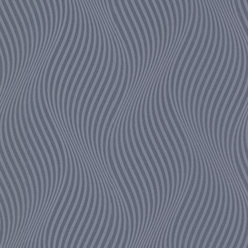 Decorline 488-31223 Zenia Small Ogee Wave Wallpaper, Blue by Decorline