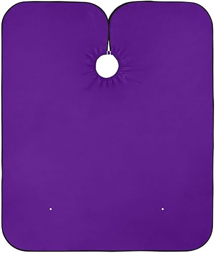 Miniatura 9 de Peacock Blue Barber Cape and Apron, Polyester Hair Cutting Cape, Hair Dye Cape Women