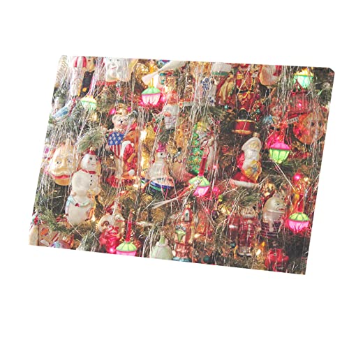 Décorations de Noël Sapin Kitsch : Tableau Toile Imprimée 45 x 30 cm