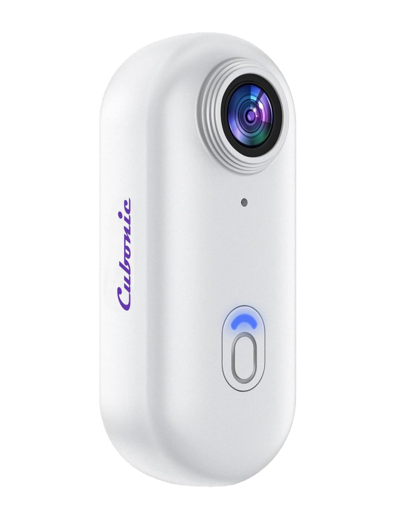 Microx 4K Thumb Action Camera with WiFi, Ultra HD Waterproof Mini Sports & Body Camera, 120° Wide Angle, Magnetic Mount, 90-Minute Battery for Cycling, Motorcycle & Diving (White)