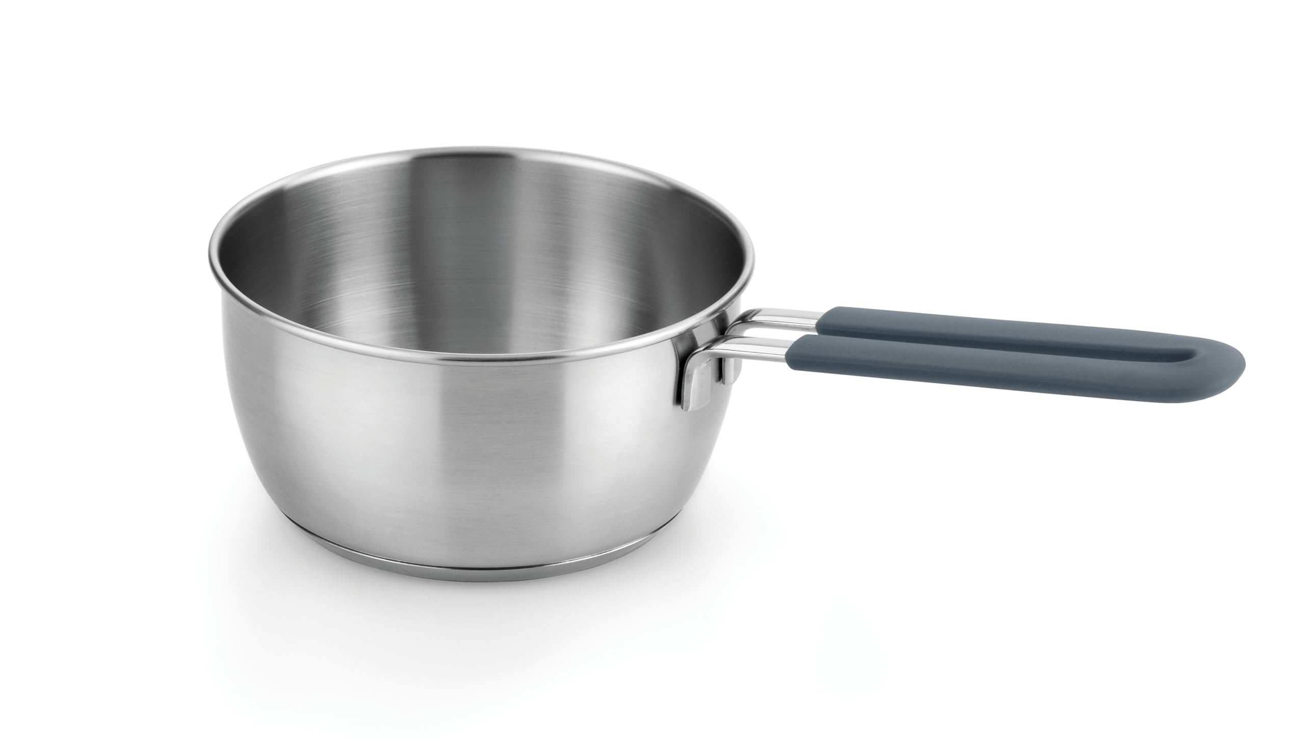 BRA Master | Cazo 16 cm, Acero Inoxidable | Acero Inoxidable, Sin Antiadherente, Sin PFOA, Apta para todo tipo de Cocinas, Asas Acero Inoxidable recubiertas de Silicona