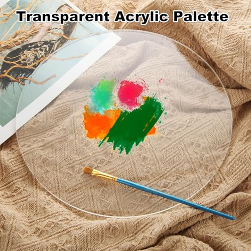 Image of CertBuy 4 Pieces 1 /4 inch Round Plexiglass Sheet 12 Inch Diameter Clear Acrylic Circle Round Cake Disk Round Acrylic Backdrop for Glass DIY Project Picture Frame Paintings Art Craft