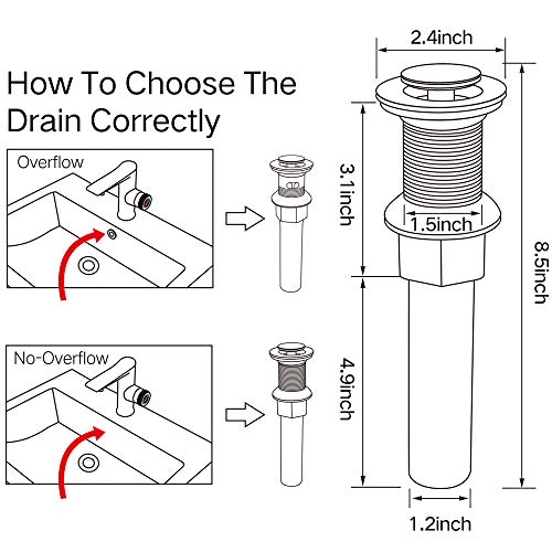 REGALMIX Oil Rubbed Bronze Pop UP Drain, Bathroom Vessel Lavatory Vanity Faucet Sink Stopper, Built-In Anti-Clogging Strainer, Fits Standard Drain Hole(1-1/2