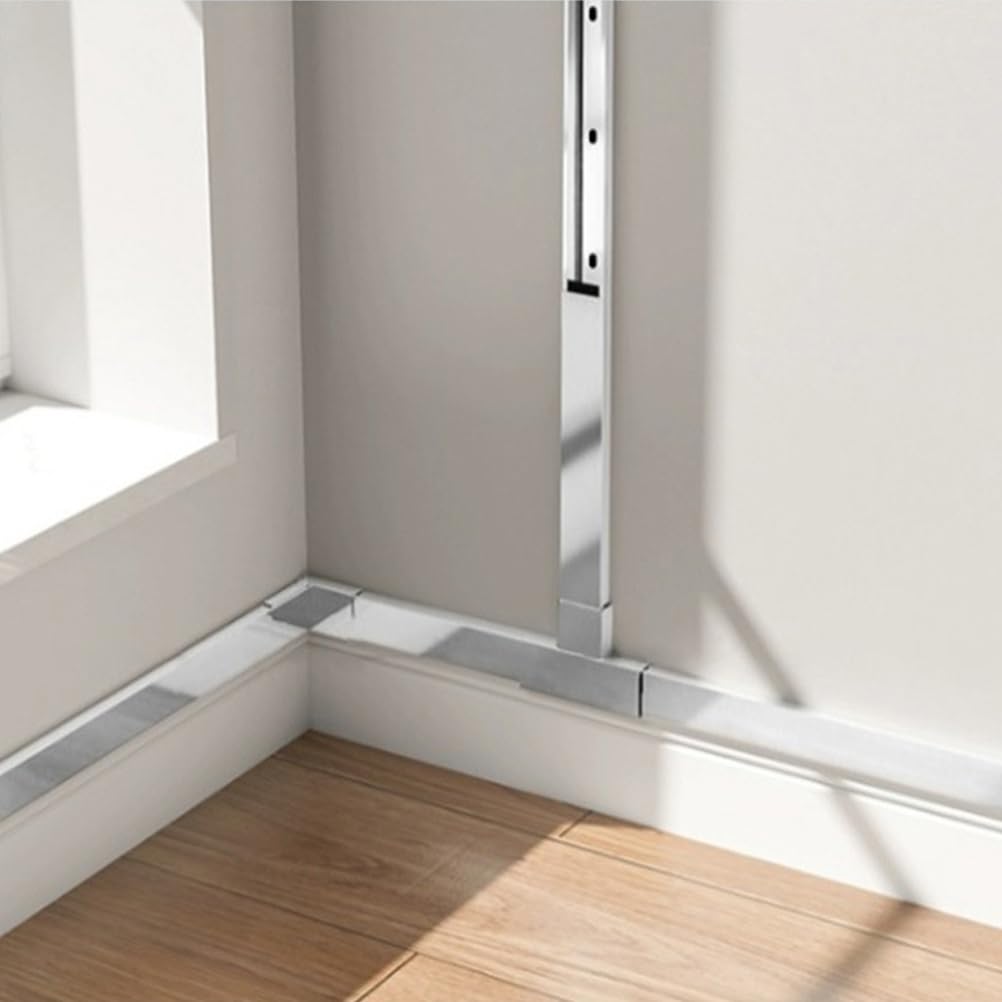 Aluminiowy zestaw korytek kablowych, metalowy system zarządzania kanałami kablowymi do użytku wewnątrz i na zewnątrz, długość 2 m, 25 x 15 mm