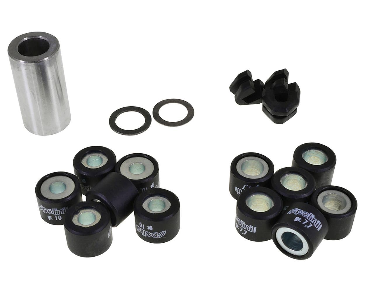 variomatik POLINI SPEED CONTROL Kit Eco compatible pour Peugeot Speedfight 4 50 cc, Squab, Trekker, TKR, Roller | Lot: courroie, galets 16 x 13 millimètres 7,7 et 10,0 grammes, ressorts +7%/+15%; compatible avec Peugeot Squab, TKR, Trekker