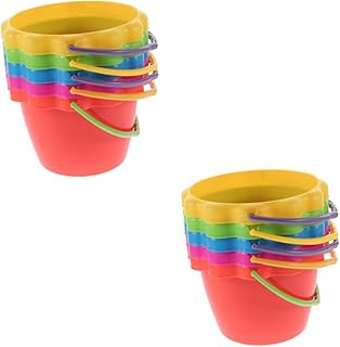 Toyvian 10 Pçs Brinquedo Balde De Praia Fora Brinquedos De Verão Brinquedos De Mini Brinquedos Baldes De Castelo De Areia Balde De Páscoa Crianças Balde De Areia Areia Jogando
