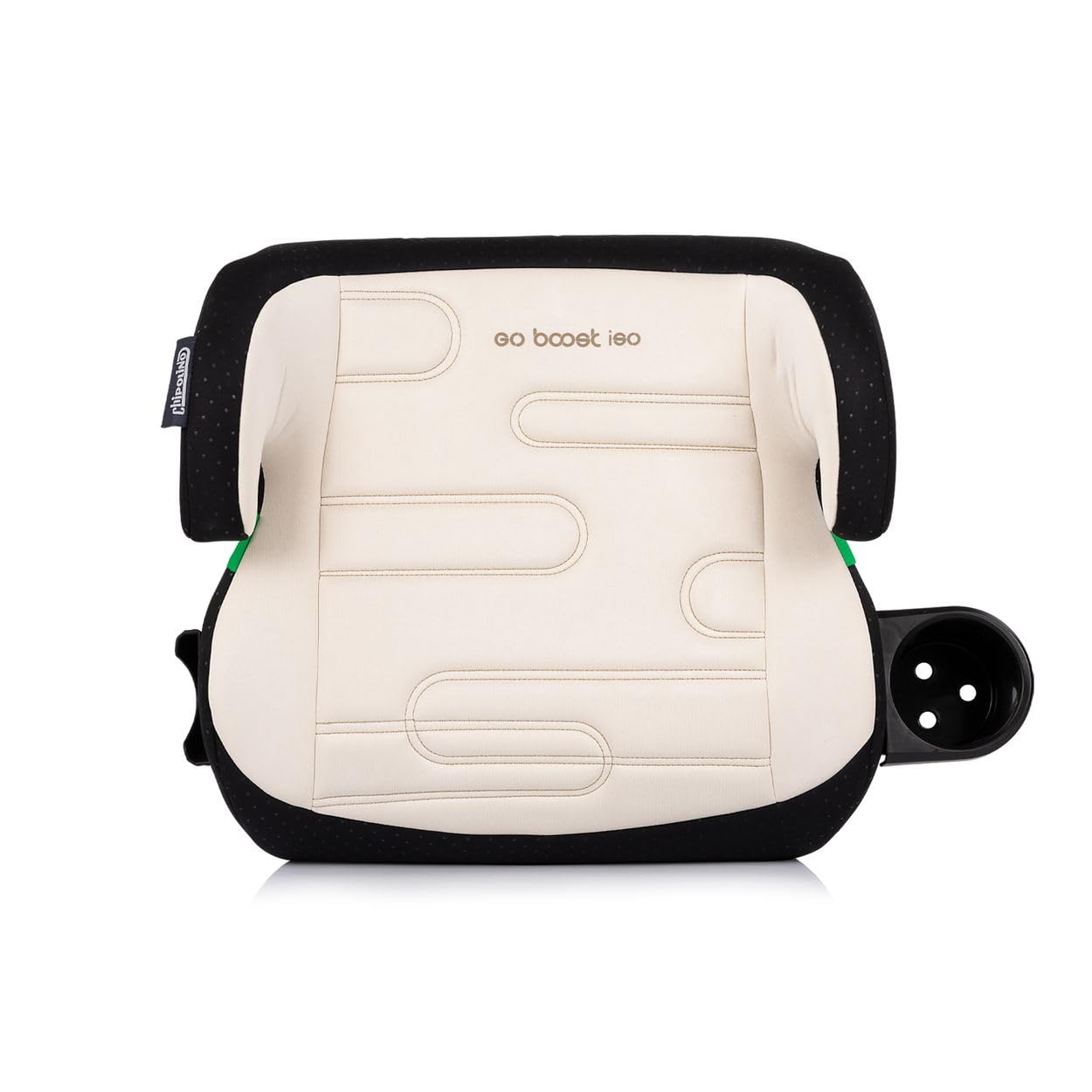 Chipolino Podwyższenie fotelika dziecięcego Go Boost i-Size Isofix (125-150 cm) uchwyt na napoje czarny beżowy