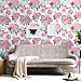 WENMER Floral Peel and Stick Wallpaper - Pink, Yellow, Blue, Green - 17.3