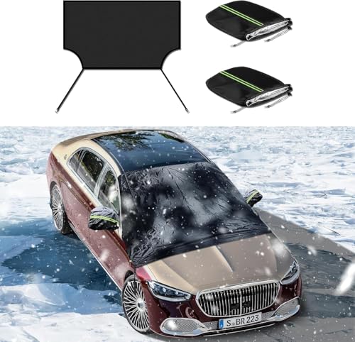 Image of Car Windshield Cover for Ice & Snow All-Weather Protection Weatherproof Frost Cover Car Winter Accessories Fit for SUVs, Trucks, Cars