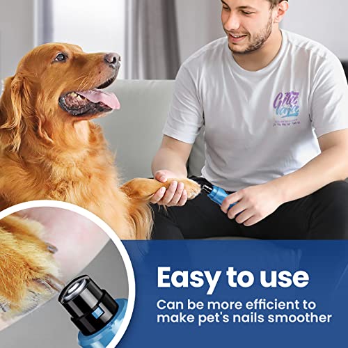 Deeloki dog nail grinder with led light upgraded 2 speeds painless pet dog nail trimmers and clipper super quiet best cat dog nail clipper kit for large small dogs pets cats breed paws quick grooming 2 Deeloki dog nail grinder with led light upgraded 2 speeds painless pet dog nail trimmers and clipper super quiet best cat dog nail clipper kit for large small dogs pets cats breed paws quick grooming - image 3
