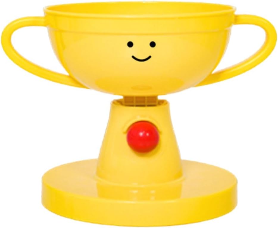 Adjustable Elevated Cat Bowl & Small Dog Feeder - 5-Level Raised Food Water Stand, 15° Tilted Neck Protection Design, Cute Trophy Shape Pet Dish, Non-Slip Feet (Available in Ceramic or ABS)