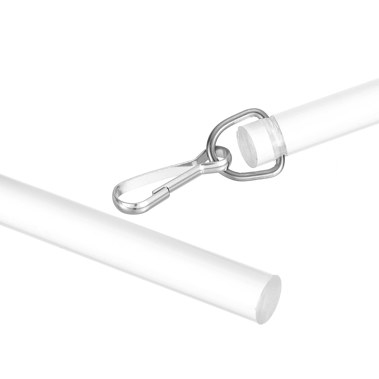 sourcing map 30" Acrylic Drapery Wand, Invisible Curtain Pull Rod with Hook, Universal Tilt Wand Replacement Part for High Hanging Curtain Opening-Closing, Clear — image 1