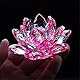 TYGJB Feine Quarz Kristallglas Lotus Blume Natursteine Mineralien Feng Shui Kugel Kristalle Blumen Hochzeit Souvenirs (Blau)