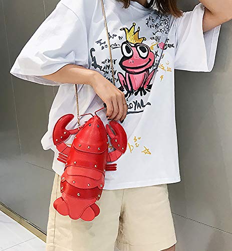 QZUnique Crab Handbag Crayfish Shells Crossbody Bag Novelty Animal Shaped Purse Detachable Shoulder Bag for Women Girl2