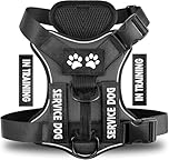Pettorina anti-tiro per cani, riflettente traspirante con clip anteriore e maniglia di controllo di sicurezza, pettorina per cani di piccola, media e grande taglia