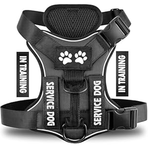 Harnais Chien Anti Traction, Réfléchissant Respirante, avec Attache Devant et Poignée Contrôle Sécurité, Harnais pour Chiens Petits, Moyens et Grands