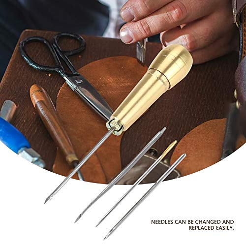 Kit profesional de hilo para coser cuero, 18m, negro y marrón miniatura 6