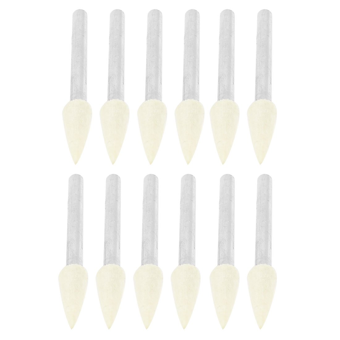 Aexit 3mm Metal Abrasives drill hole 6mm Tapered Felt Bits Burrs Rotary Tool Set 12 in 1 Model:51as67qo238