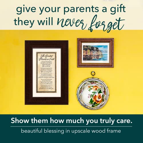 Greatest Parents Wood Wall Frame Art Plaque | 8.5 Inches X 12.5 Inches | Wall Hanger And Easel Back | The Greatest Parents On Earth | By James Lawrence #TOP2